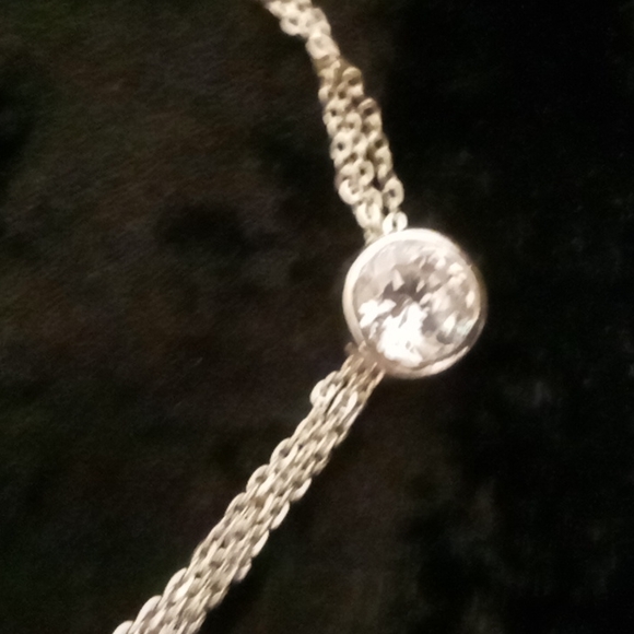 NY necklace Three chains with one diamond . - Picture 4 of 4